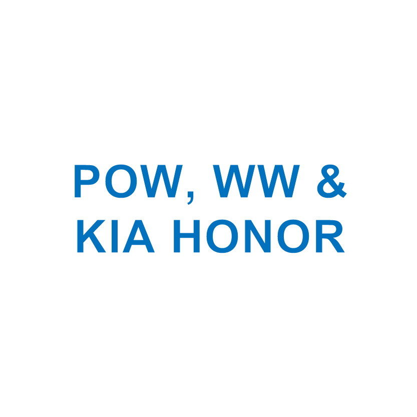 POW*MIA, KIA & WOUNDED WARRIOR