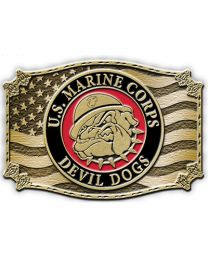 BUCKLE-USMC,BULLDOG