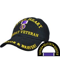 CAP-PURPLE HEART,COMBAT VET