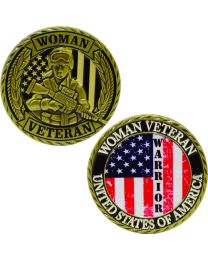CHALLENGE COIN-WOMAN VETERAN