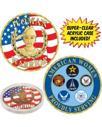 CHALLENGE COIN-WOMAN WARRIOR