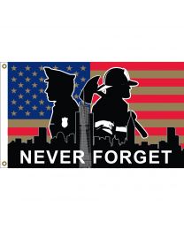 FLAG-USA,911 NEVER FORGET-RW&B