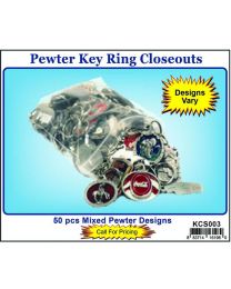 KEY RING-CLOSEOUT PEWTER