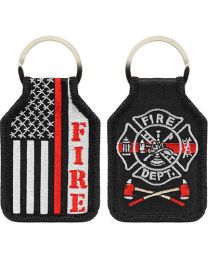 KEY RING-FIRE,RED LINE