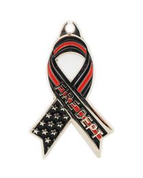 KEY RING-FIRE,RED,RIBBON