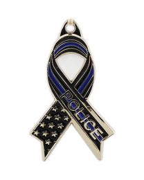 KEY RING-POLICE,BLUE RIBB