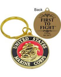 KEY RING-USMC,BULLDOG