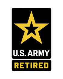 PATCH-ARMY LOGO,RETIRED