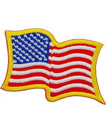 PATCH-FLAG,USA,GOLD,WAVY (L)