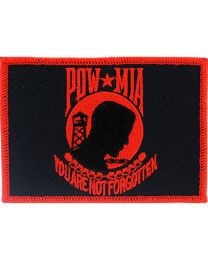 PATCH-POW*MIA FLAG,RED/BK