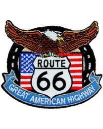 PATCH-ROUTE 66,EAGLE/FLAG