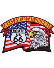 PATCH-ROUTE 66,EAGLE/FLAG