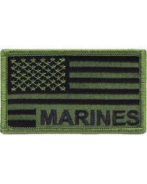 PATCH-USMC,USA FLAG