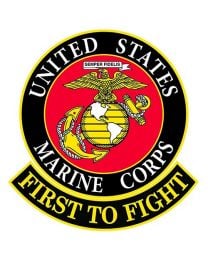 PATCH-USMC LOGO,FIRST TO