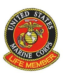 PATCH-USMC LOGO,LIFE MEMBER