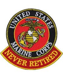 PATCH-USMC LOGO,NEVER RET