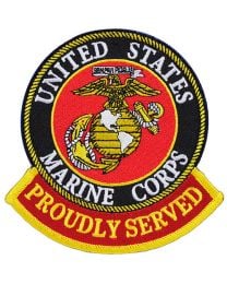 PATCH-USMC LOGO.PROUDLY SERVED