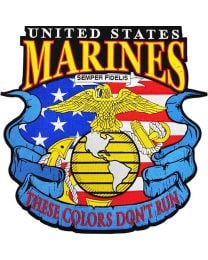 PATCH-USMC,THESE COLORS