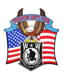 PATCH-WOUNDED WARRIOR,EAGLE