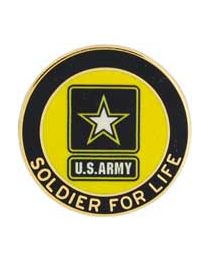 PIN-ARMY LOGO,SOLDIER FOR