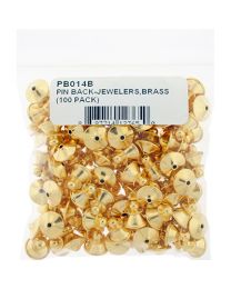 PIN BACK-JEWELERS,BRASS