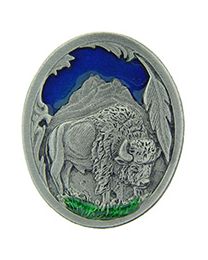 PIN-BISON W/FEATHER
