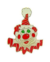 PIN-CLOWN,RED/WHT