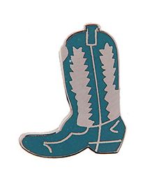 PIN-COWBOY,BOOT,LT.BLUE