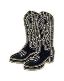 PIN-COWBOY,BOOTS,BLK