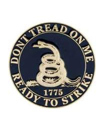 PIN-DONT TREAD ON ME,BLK