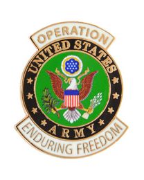 PIN-ENDUR.FREED,ARMY LOGO
