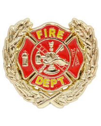 PIN-FIRE DEPT LOGO,WREATH