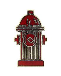 PIN-FIRE,HYDRANT,RED