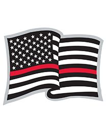 PIN-FIRE,RED LINE HONOR FLAG