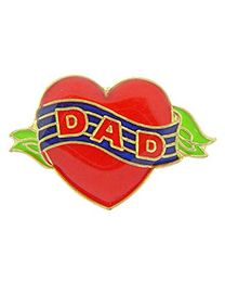PIN-HOL,DAD,HEART & RIBB.