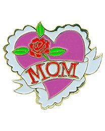PIN-HOL,HEART,MOM & ROSE