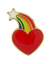 PIN-HOL,HEART,RAINBOW-