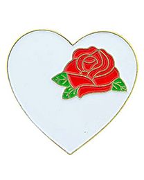 PIN-HOL,HEART,ROSE