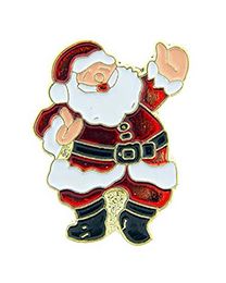 PIN-HOL,XMAS,SANTA W/HAND