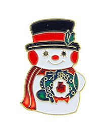 PIN-HOL,XMAS,SNOWMAN W/WR