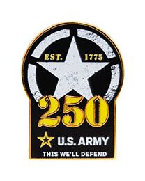 PIN-ARMY,250th ANNIVERSARY