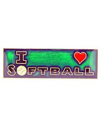 PIN-SOFTBALL,I LOVE-