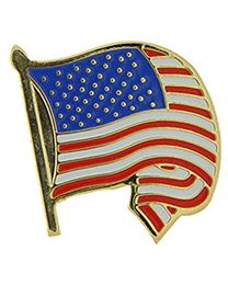 PIN-USA FLAG,WAVY/CURLED