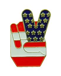 PIN-USA,PEACE SIGN HAND