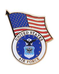 PIN-USAF EMBLEM/USA FLAG
