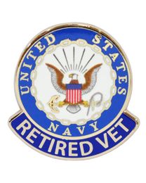 PIN-USN LOGO,RETIRED VET