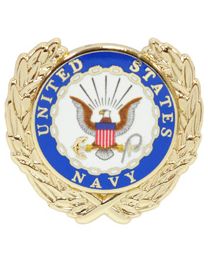 PIN-USN LOGO,WREATH