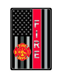 SIGN-FIRE DEPT.RED LINE