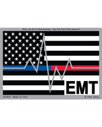 STICKER-EMT,BLUE/RED LINE