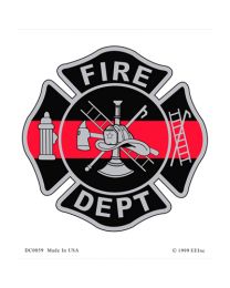 STICKER-FIRE,RED LINE
